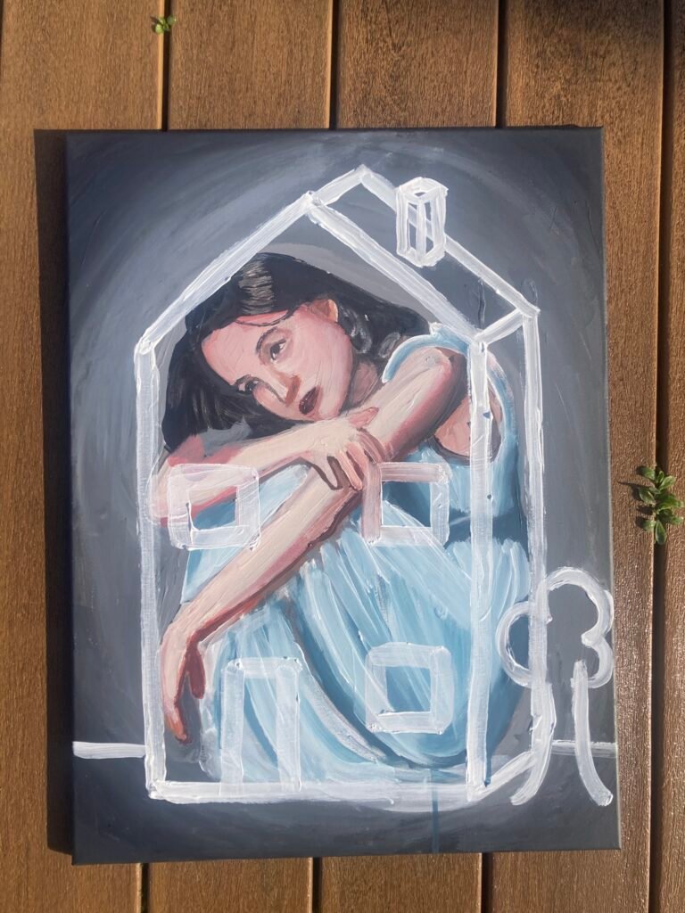 Childhood trauma original painting